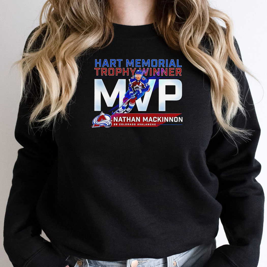 Nathan Mackinnon Colorado Avalanche 2024 Hart Memorial Trophy Winner Mvp Shirt Hoodie