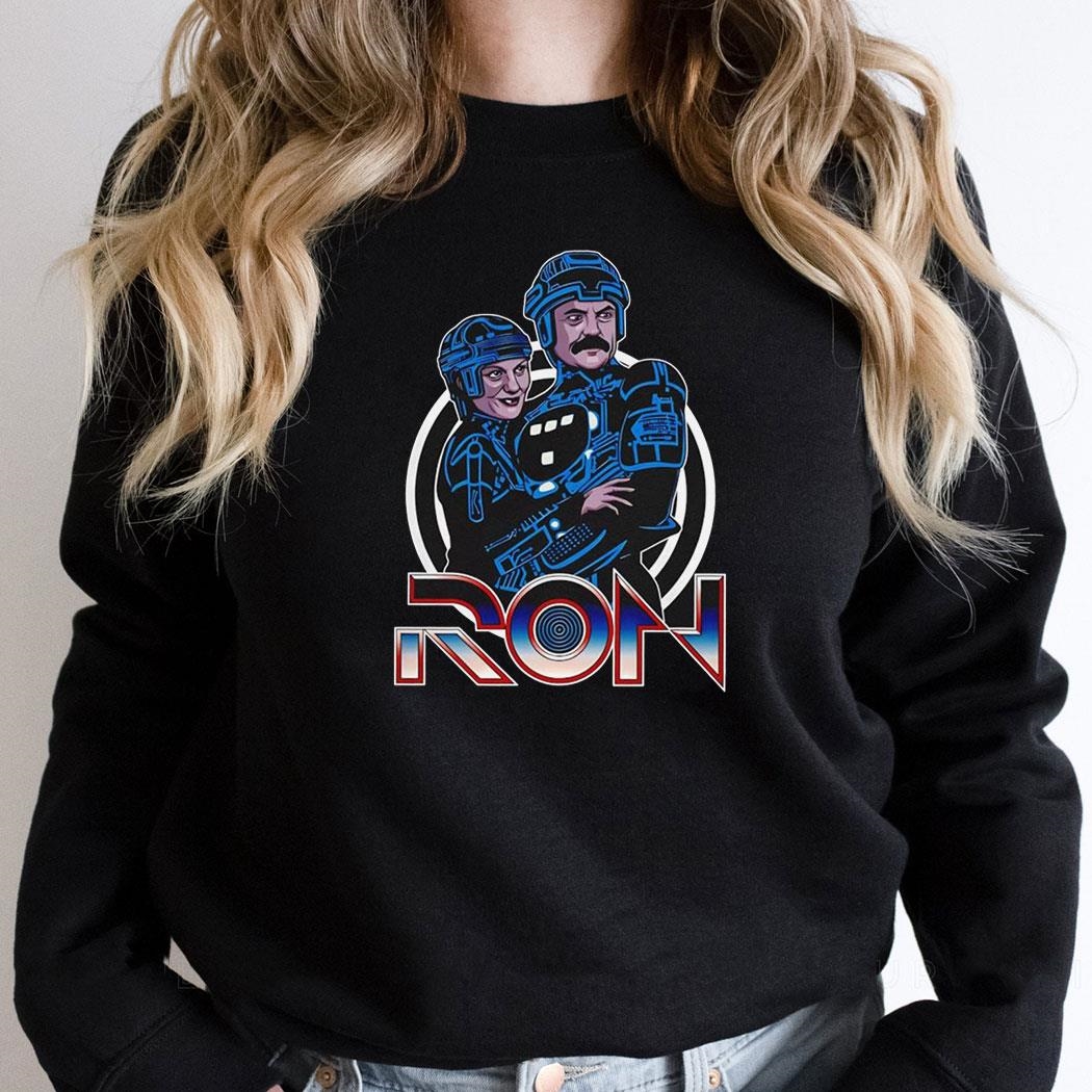 Ron Swanson And Leslie Knope Parks And Recreation X Tron Ron Shirt