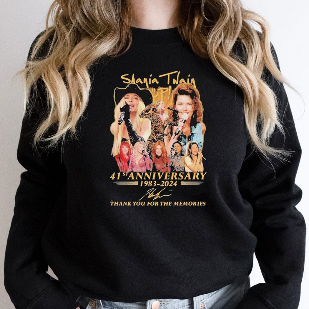 Shania Twain 41st Anniversary 1983 2024 Signature Thank You For The Memories Shirt