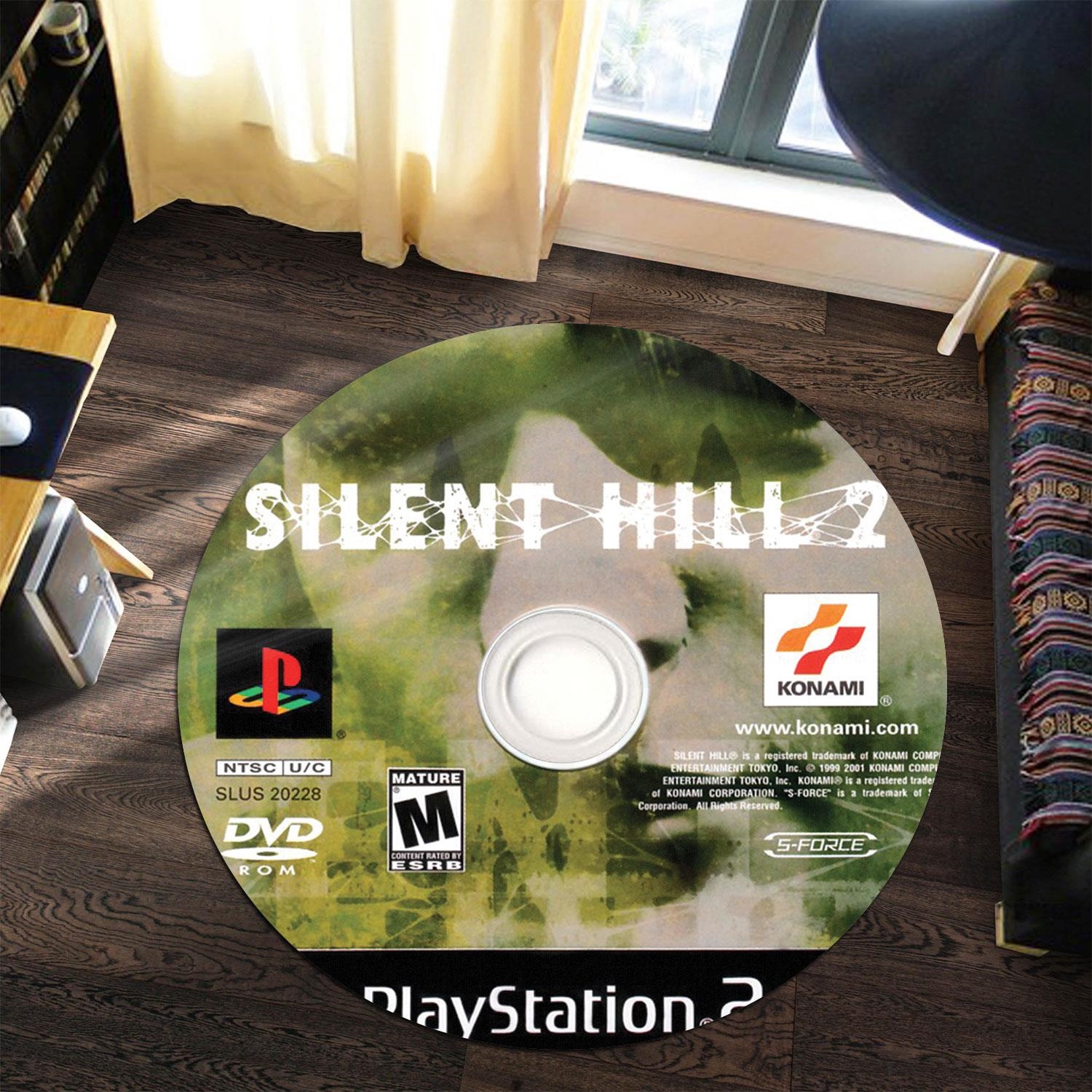 Silent Hill 2 Playstation 2 Disc Round Rug Carpet