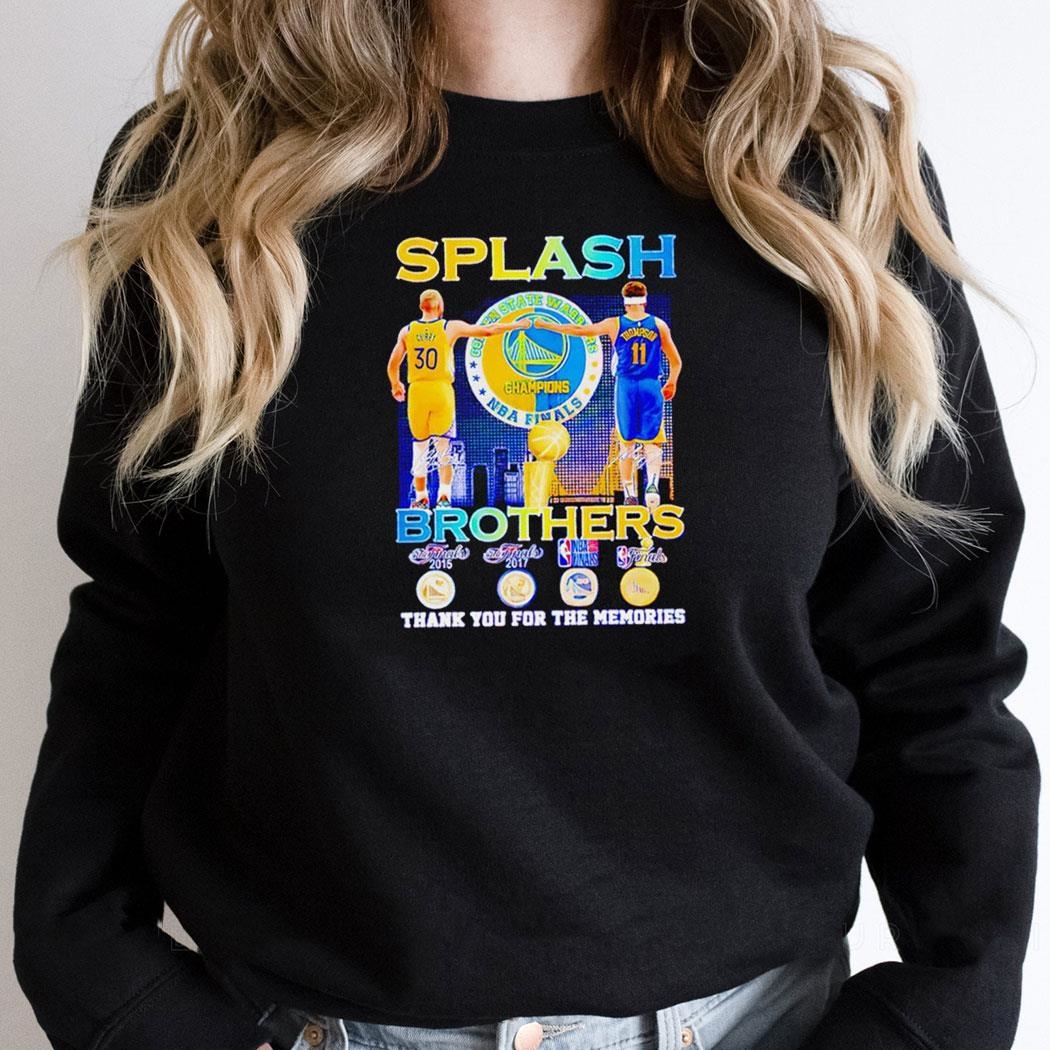 Splash Brothers Golden State Warriors Nba Thank You For The Memories Shirt Hoodie