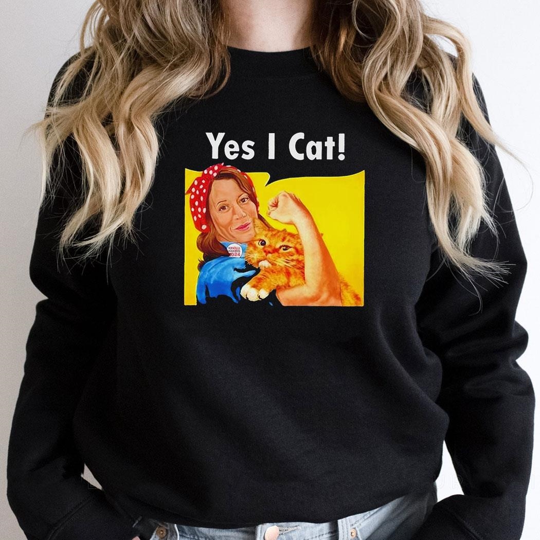 Strong Woman Yes I Cat Kamala President 2024 Shirt