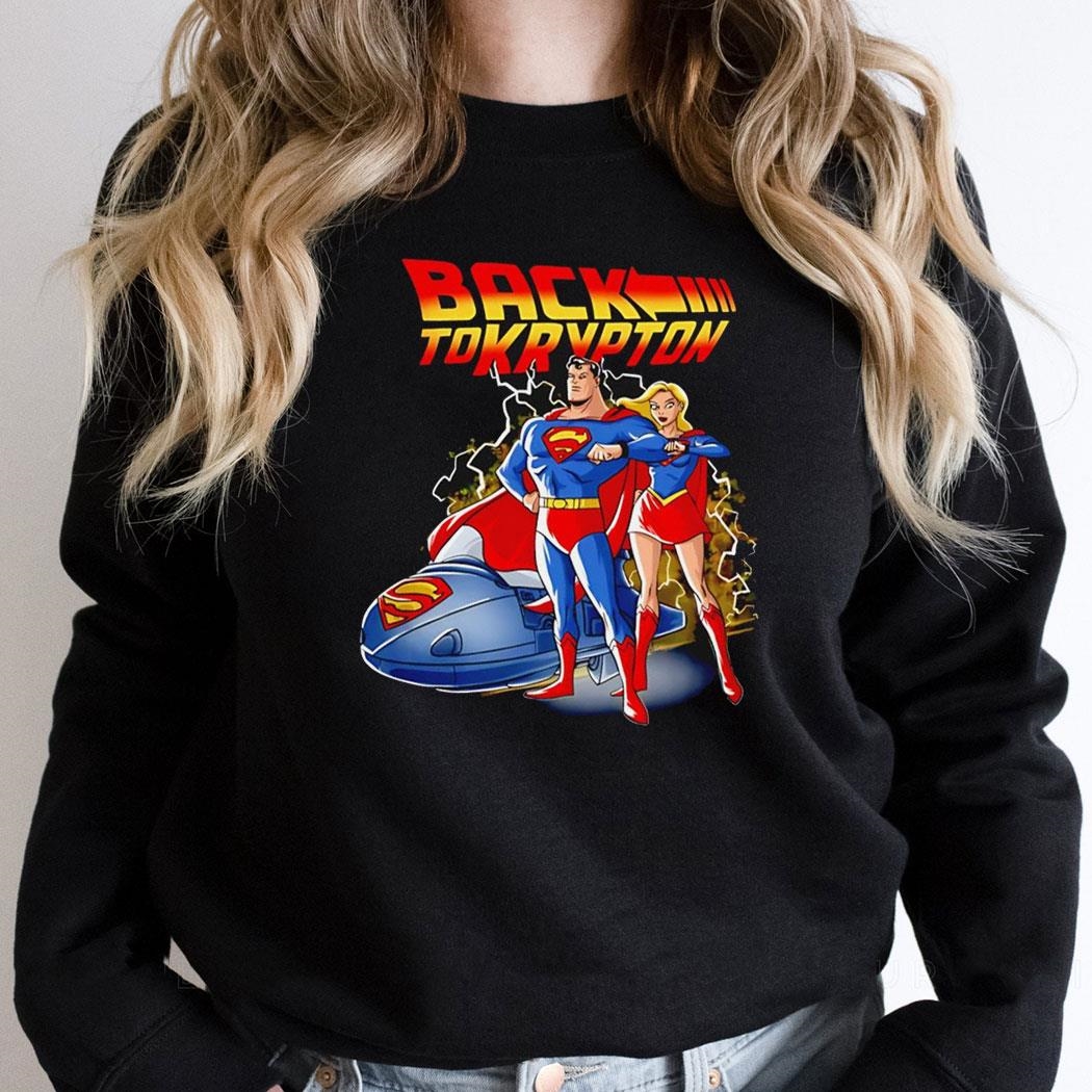 Superman And Supergirl X Back To The Future Back To Krypton Comic Shirt