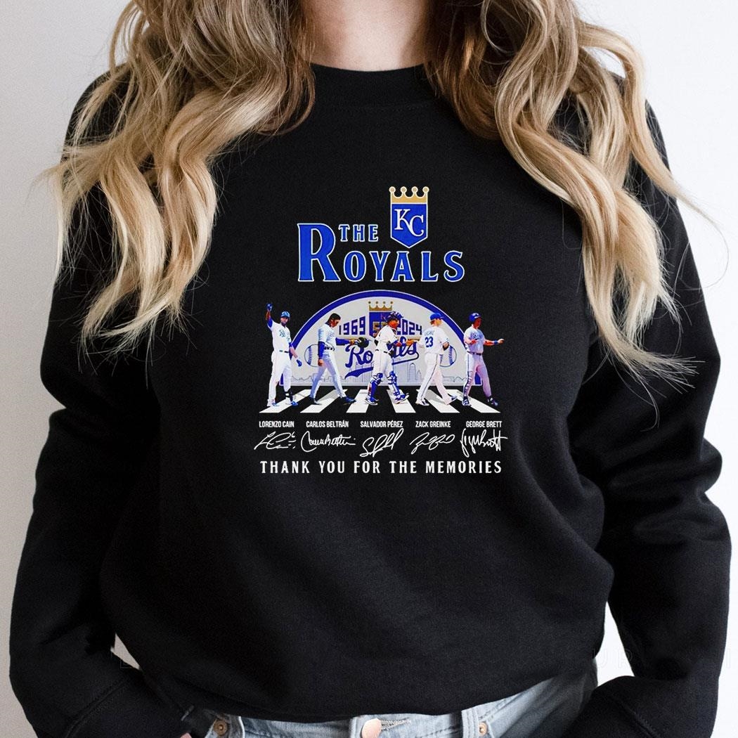 The Kansas City Royals Mlb Abbey Road Thank You For The Memories Signatures Shirt
