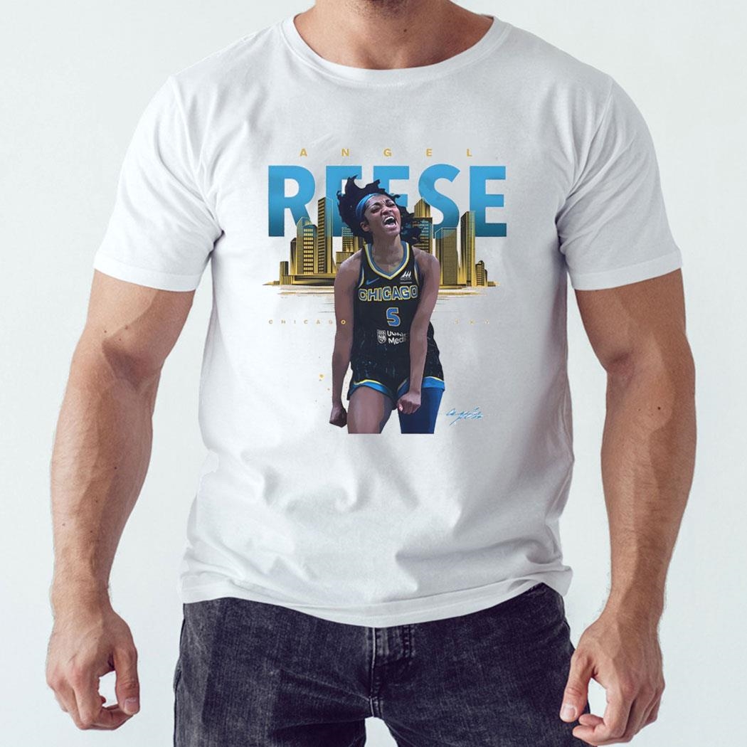 Angel Reese Chicago Sky Skyline Signature 2024 Shirt
