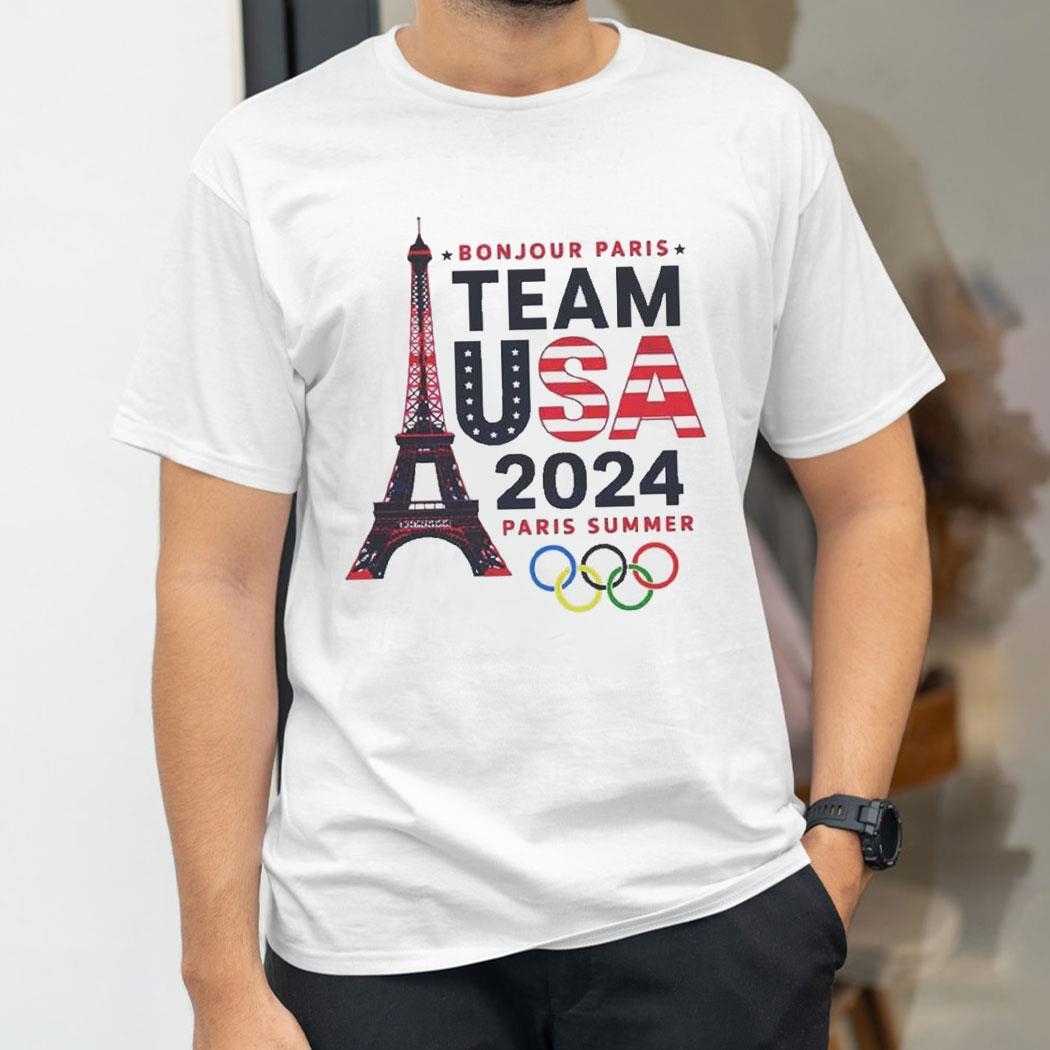 Bonjour Paris Team Usa 2024 Paris Summer Olympics Shirt