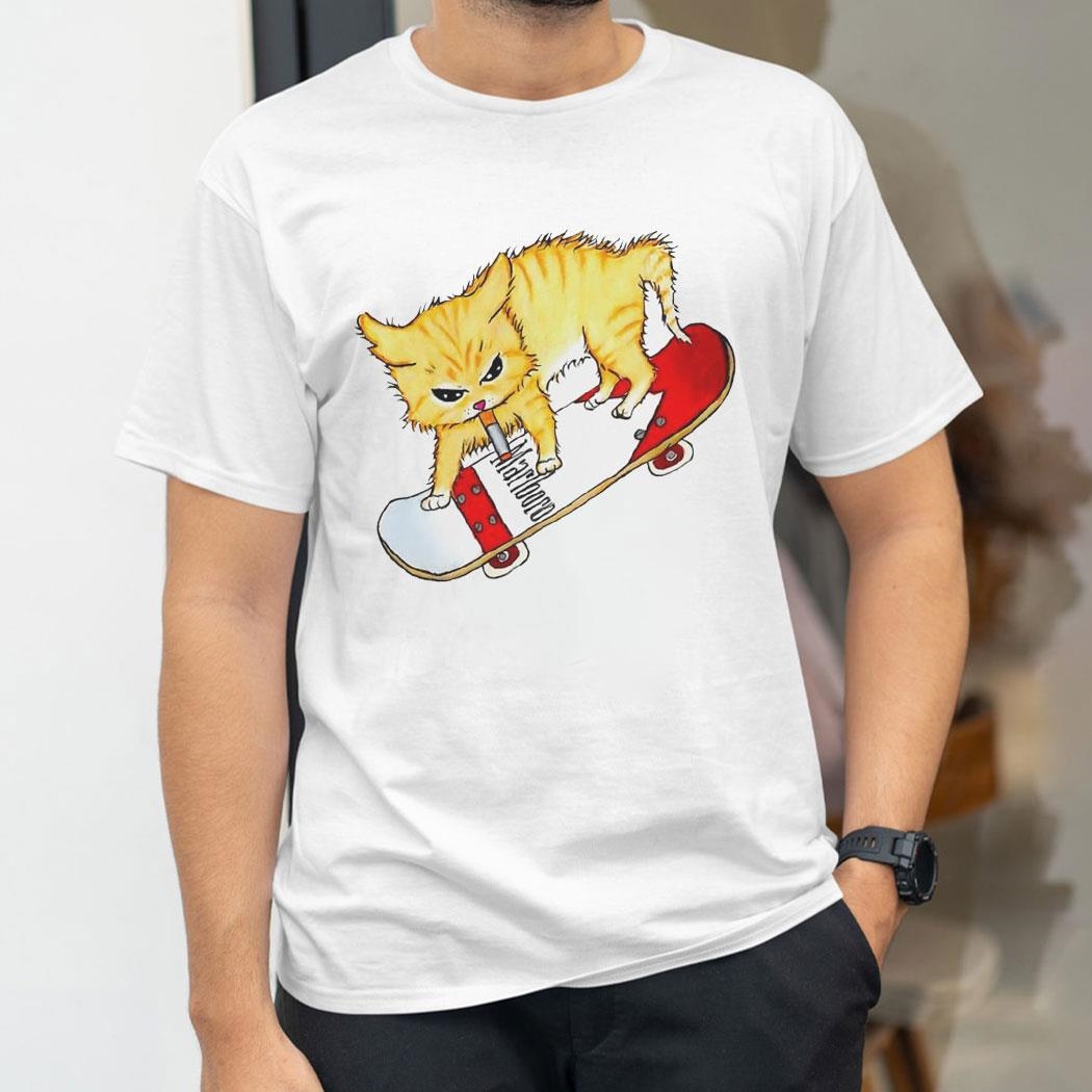 Cat Smoking Skateboard Clarence Returns Jumper Shirt Hoodie