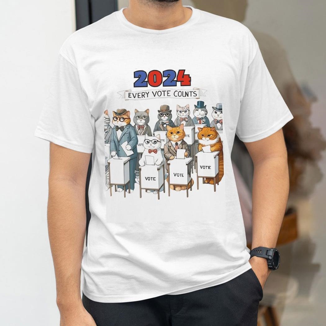 Cats Voter 2024 Every Vote Counts Election For Kamala Harris Shirt