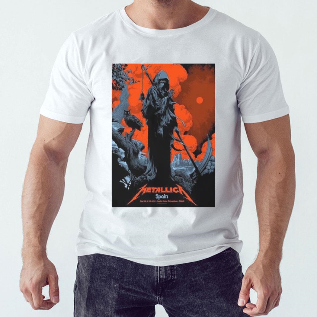 Metallica Spain Concert In Madrid At Estadio Civitas Metropolitano On July 12 14 2024 M72 World Tour Shirt