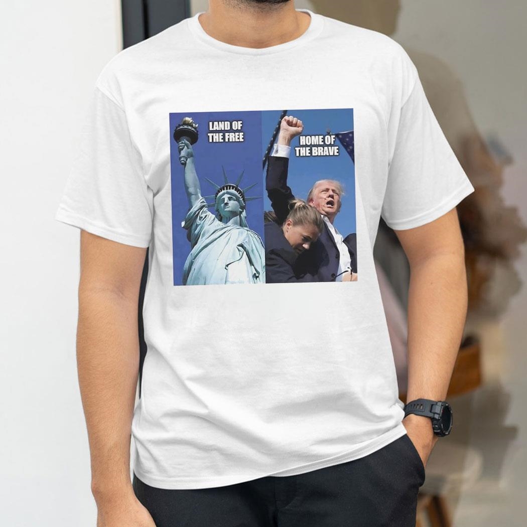 Statue Of Liberty Land Of The Free Trump Home Of The Brave 2024 Shirt Hoodie