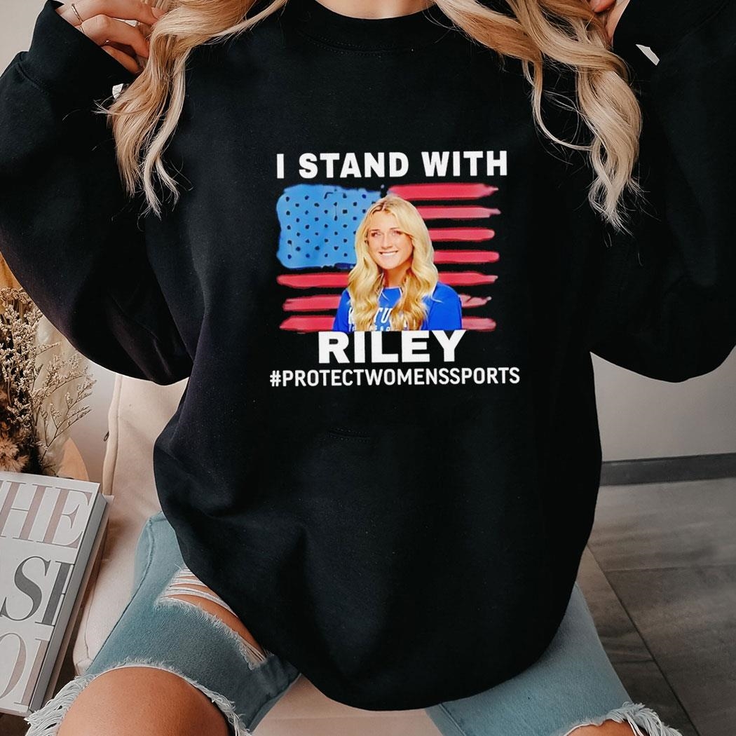 I Stand With Riley Protect Womens Sports Usa Flag Shirt Hoodie