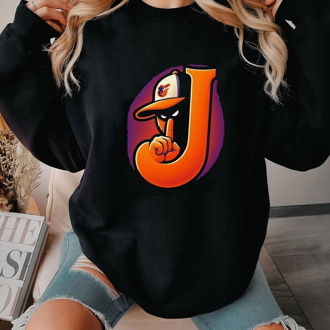 J Baltimore Orioles Baseball Mascot Silent Shirt Hoodie