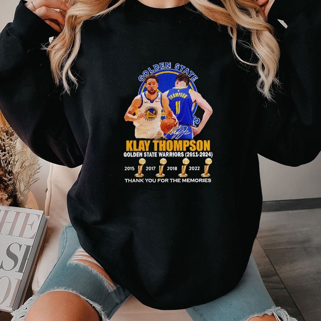 Klay Thompson Golden State Warriors 2011 2024 Thank You For The Memories Signature Shirt