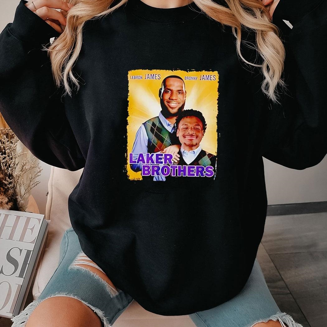 Lebron James And Bronny James Los Angeles Lakers Brothers Shirt Hoodie