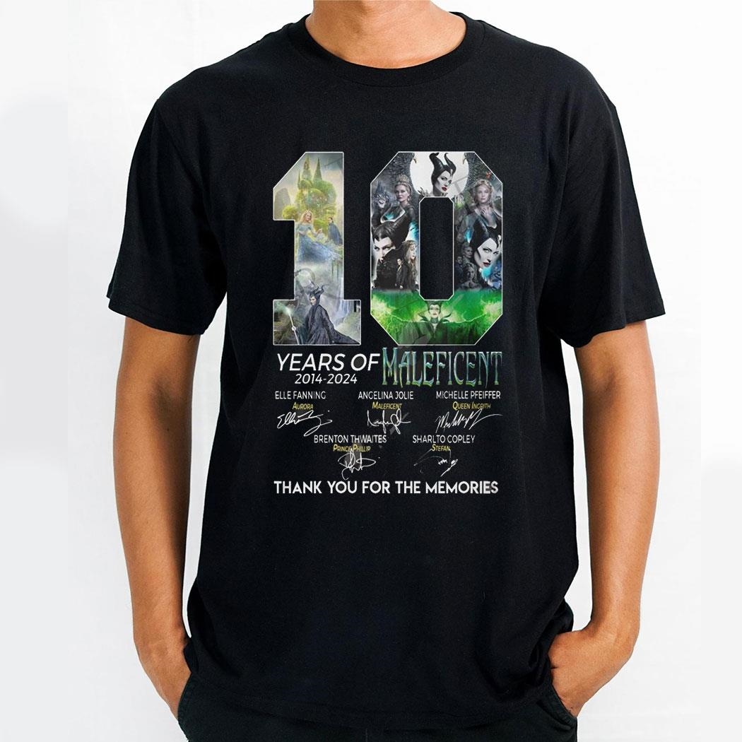 10 Years Of 2014 2024 Maleficent Thank You For The Memories Shirt