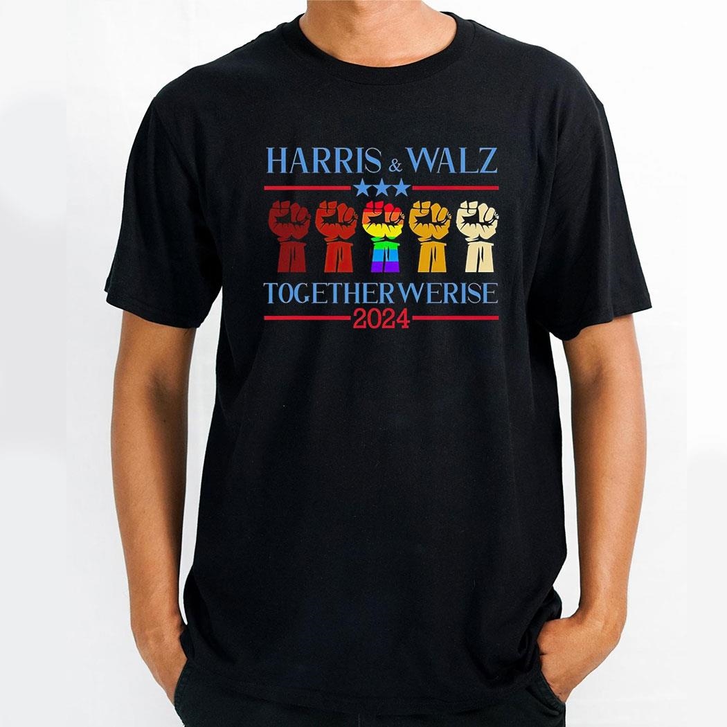 2024 Harris Vs Walz Hands Lgbt Together Weries Shirt