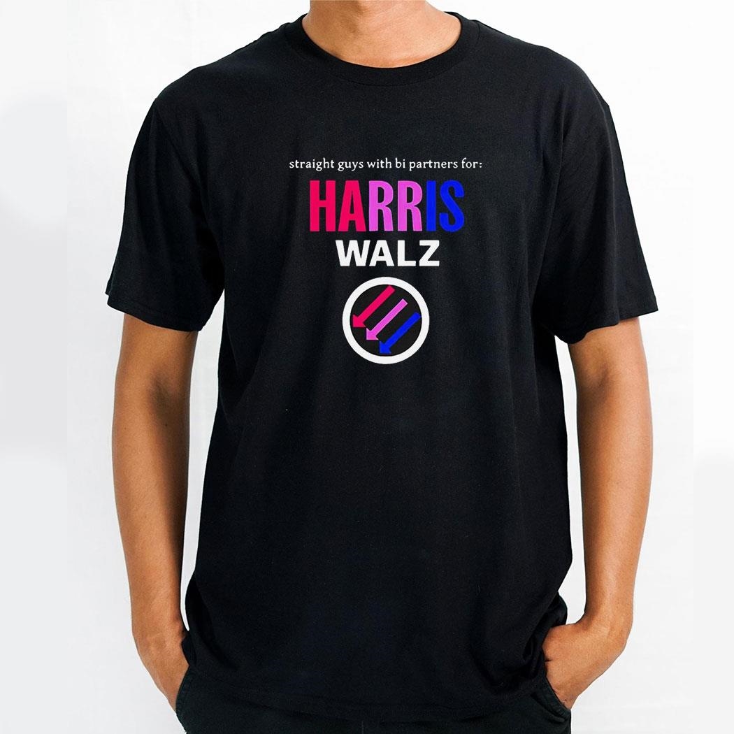 3hl0fzf6 Straight Guys With Bi Partners For Harris Walz 2024 Shirt