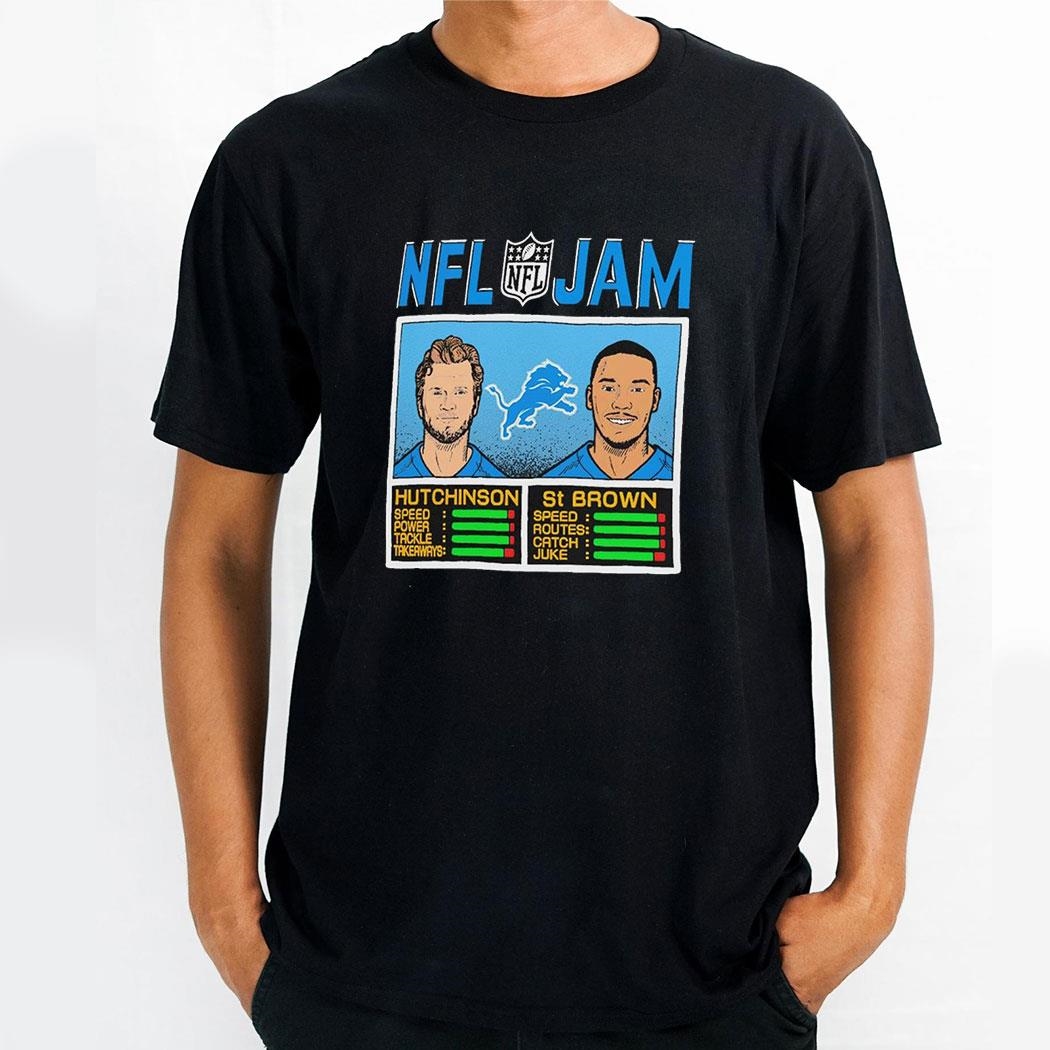Aidan Hutchinson And Amon Ra St Brown Detroit Lions Nfl Jam Shirt