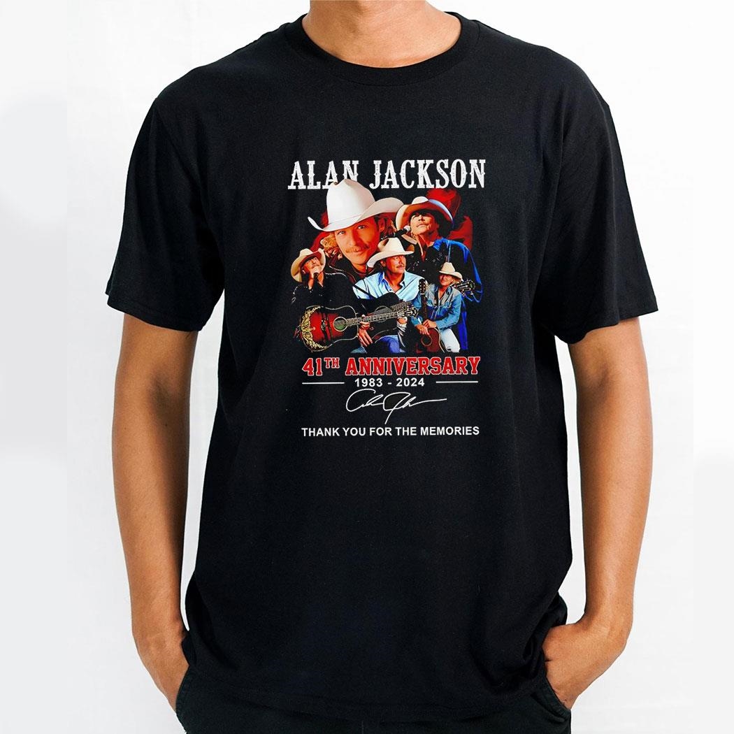 Alan Jacson 41th Anniversary 1983 2024 Thank You For The Memories Signature Shirt