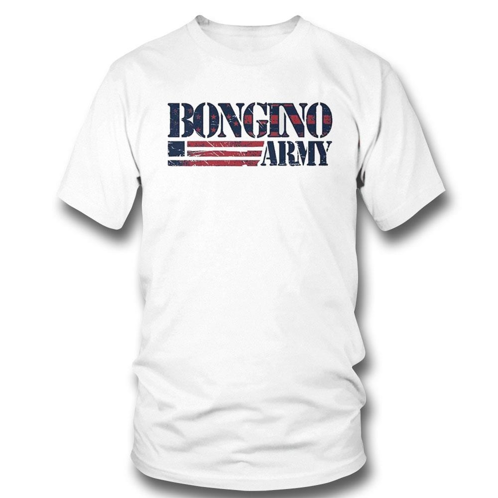 Bearded Spartan Wearing Bongino Army Shirt