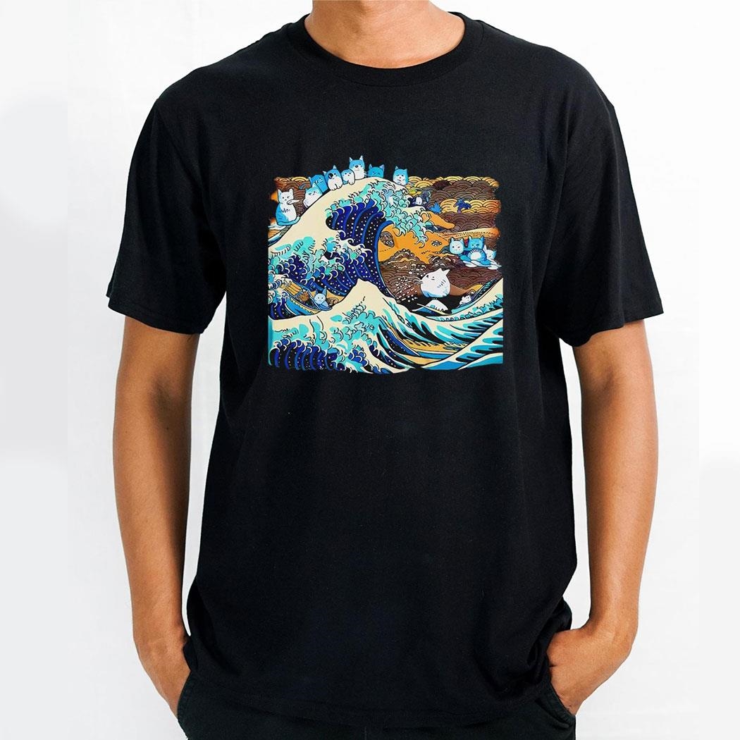 Blue Cats Wave For Kamala Cute Shirt