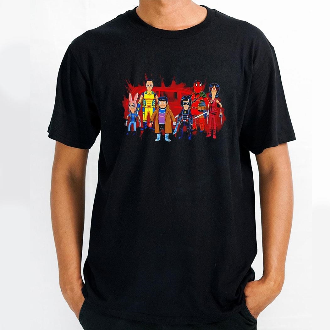 Bobs Burgers X Deadpool And Wolverine Bubs Murders Cartoon Shirt