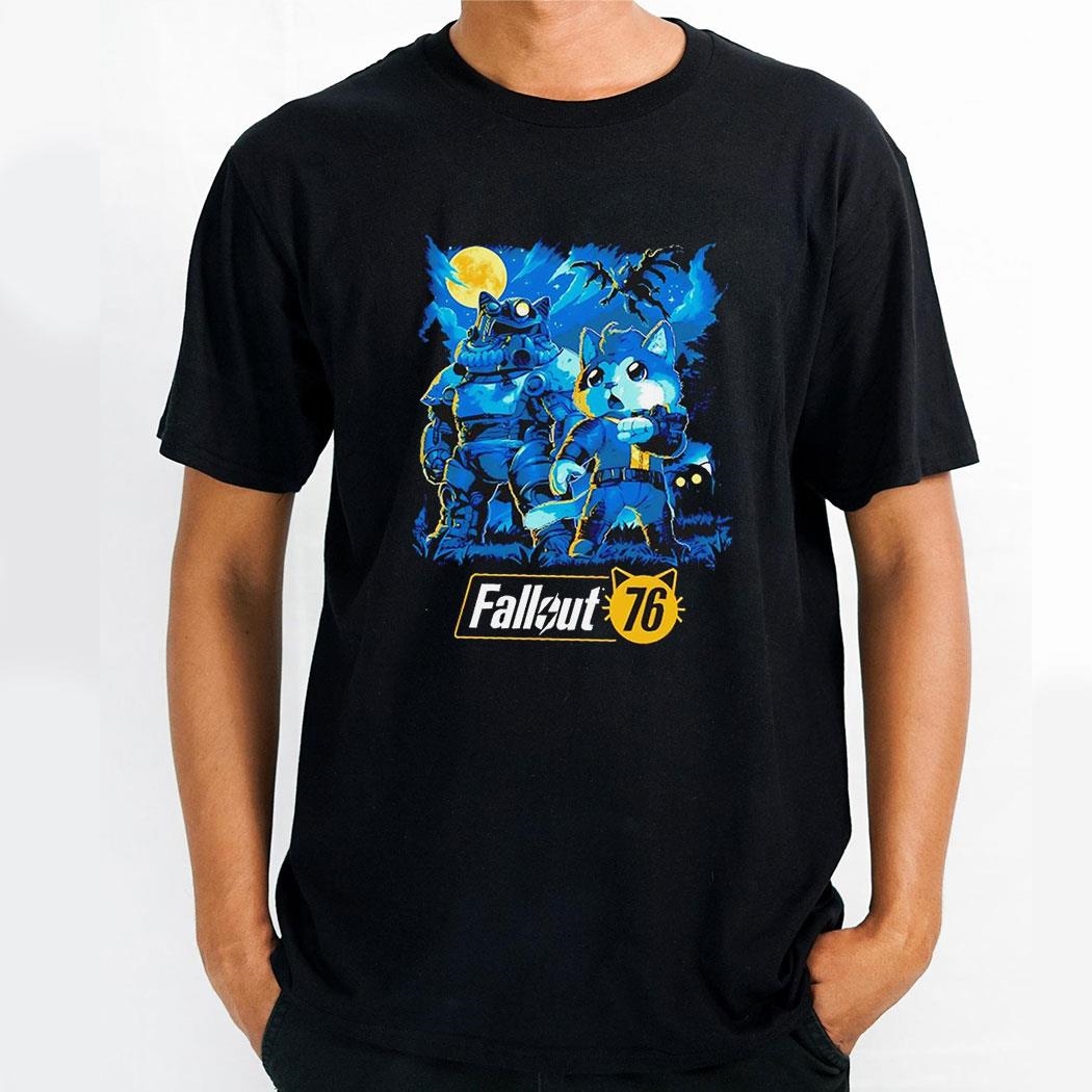 Cat Fallout 76 Characters Cartoon Shirt