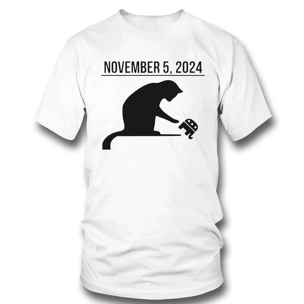 Cat Kicking The Republican Elephant 2024 Shirt