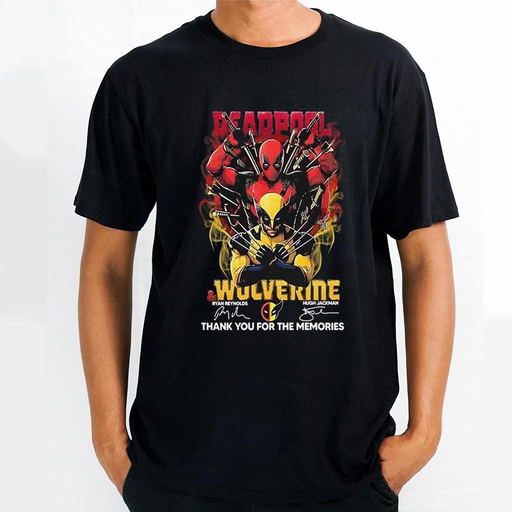 Deadpool And Wolverines Celebrating 10 Years Of Memories 2024 Signatures Shirt