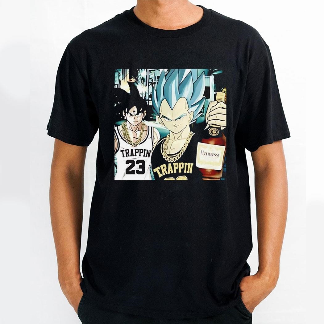 Goku And Vegeta Trappin Hennessy Tee Shirt Goku And Vegeta Trappin Hennessy Tee Shirt