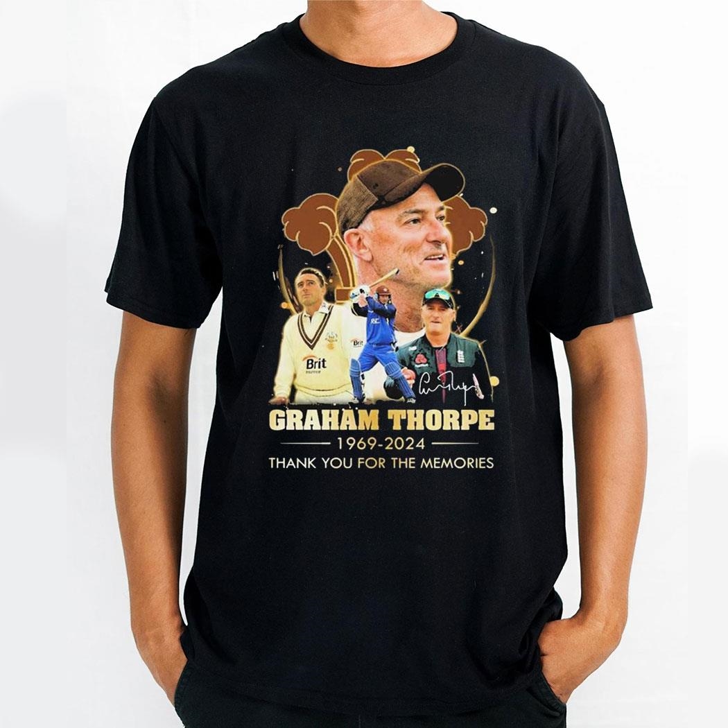 Graham Thorpe 1969 2024 Signature Thank You For The Memories Shirt