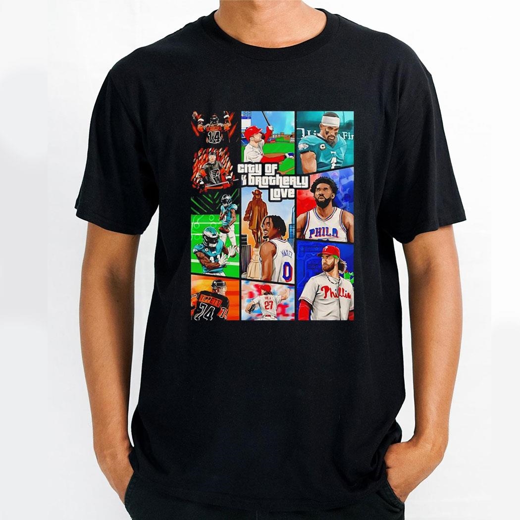 Gta X Philadelphia Phillies City Of Brotherly Love Game Shirt