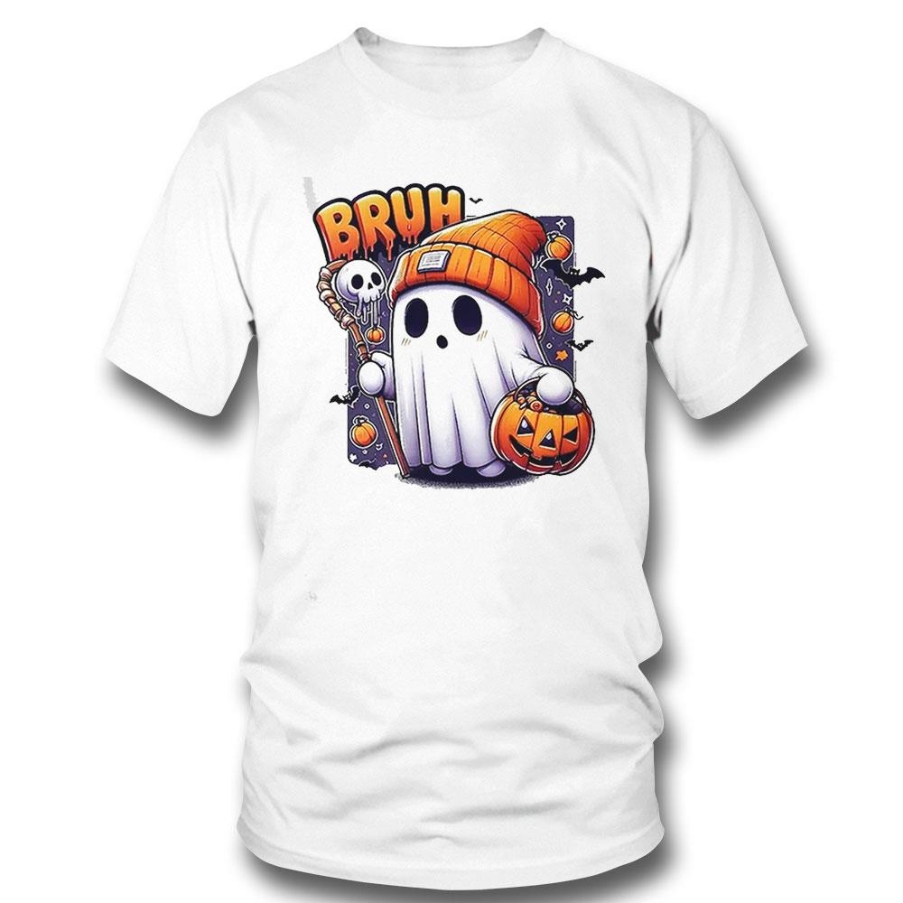 Halloween Bush Boo Print Casual Shirt