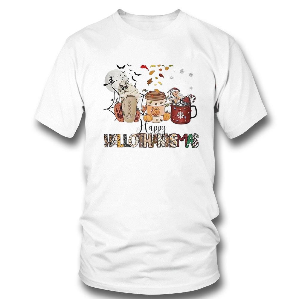 Happy Hallothanksmas Coffee With Pumpkins Shirt