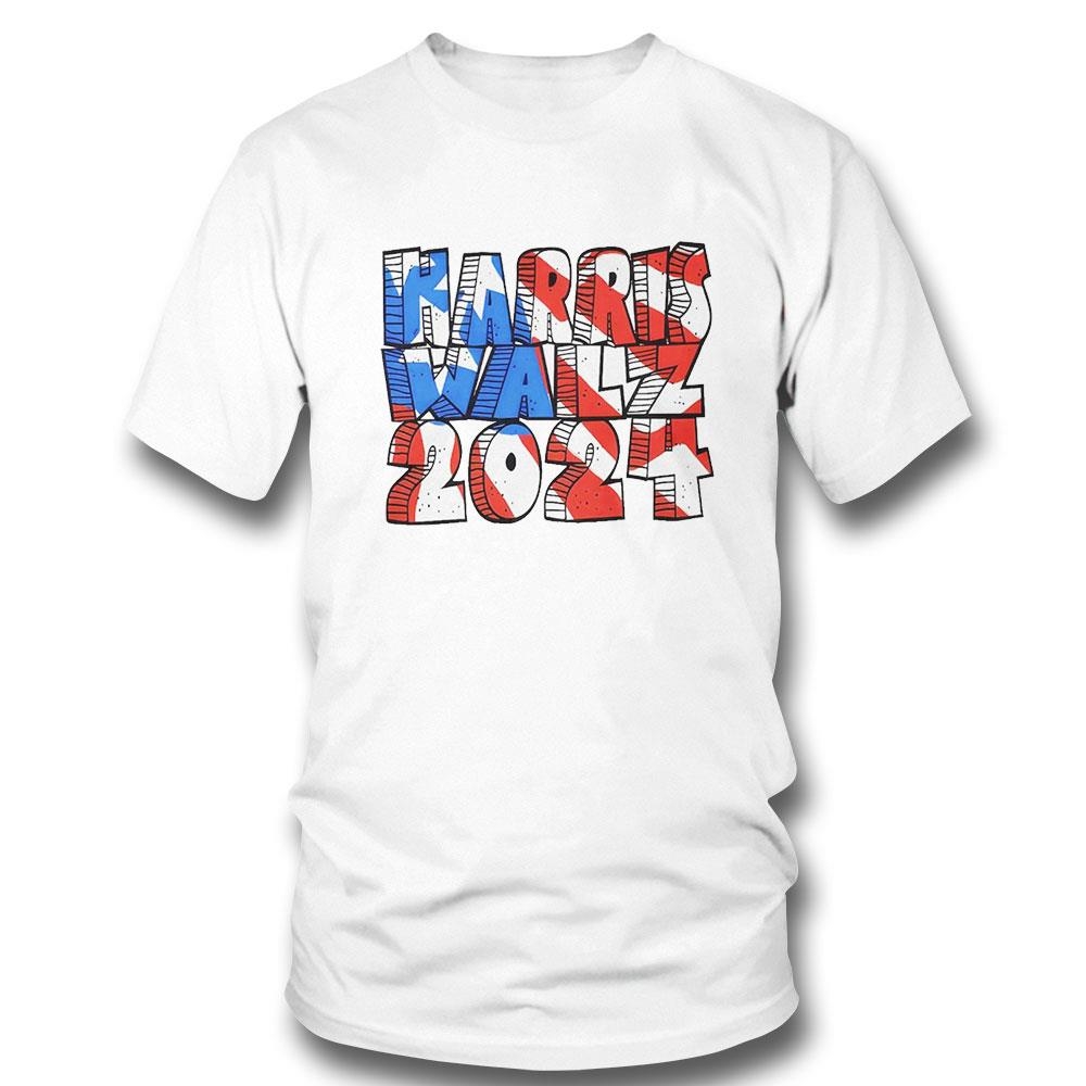 Harris Walz 2024 American Flag One Team Win Shirt