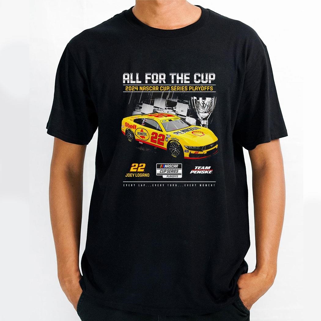 Joey Logano Checkered Flag Sports 2024 Nascar Cup Series Playoffs Shell Pennzoil Shirt
