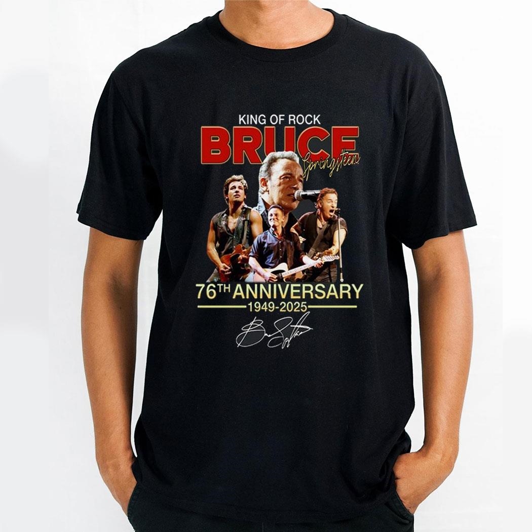King Of Rock Bruce Springsteen 76th Anniversary 1949 2025 Shirt
