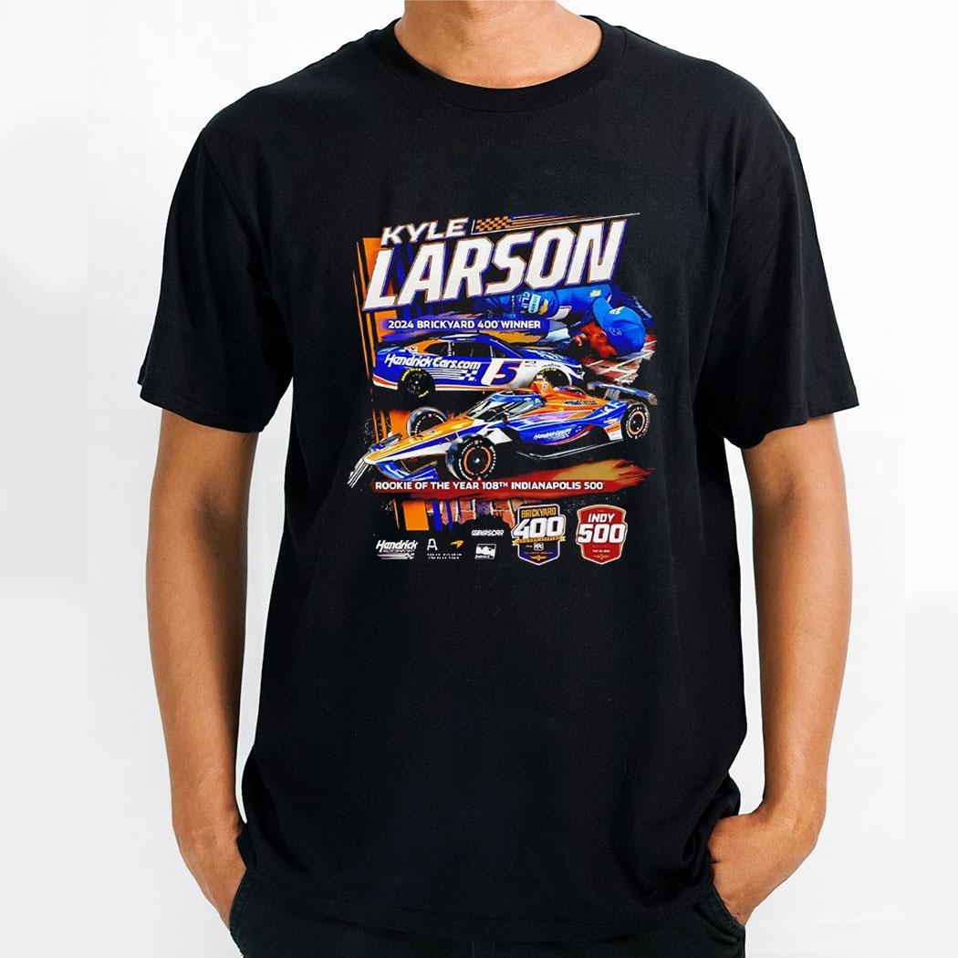 Kyle Larson 2024 Brickyard 400 Winner Rookie Of The Year 108th Indianapolis 500 Shirt