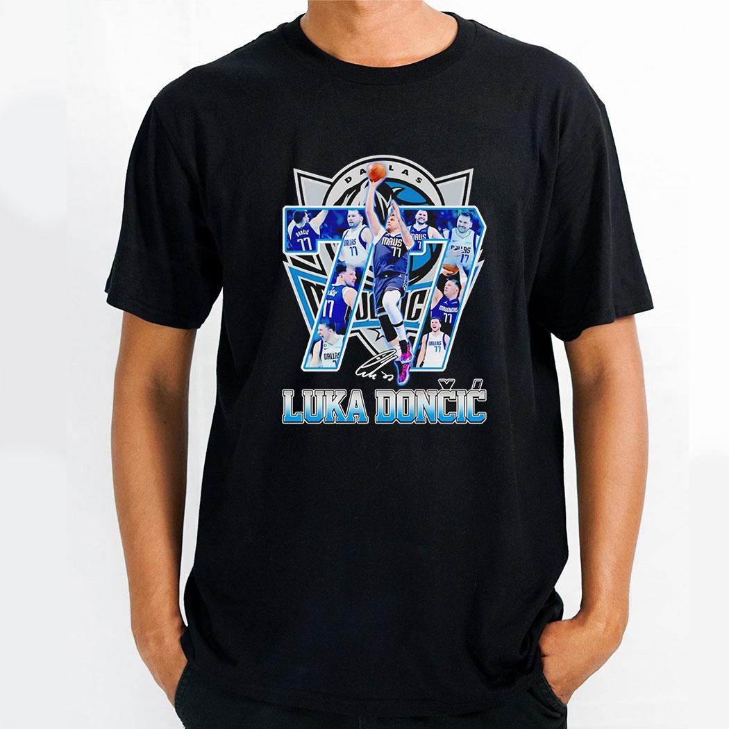 Luka Doncic 77 Dallas Mavericks Basketball Signature Graphic Shirt