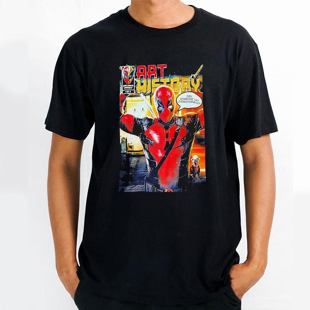 Marvel Spider Man Art History Did Someone Say Chimichangas Shirt