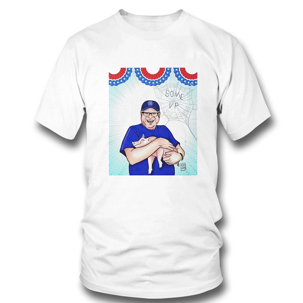 Minnesota Gov Tim Walz Holding A Pigleshirt