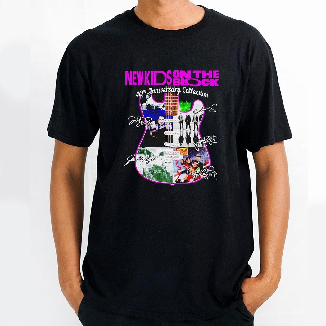 New Kids On The Block 40th Anniversary Collection Signatures Shirt
