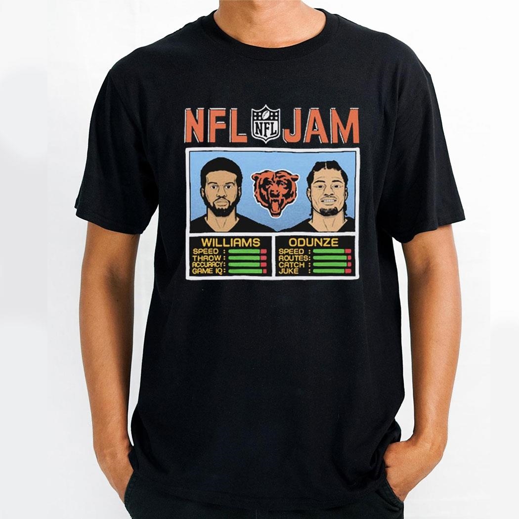 Nfl Jam Williams And Odunze Chicago Bears Shirt