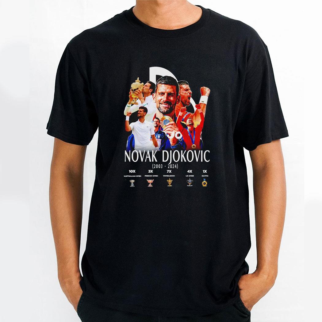 Novak Djokovic 2003 2024 Goat Tennis Shirt
