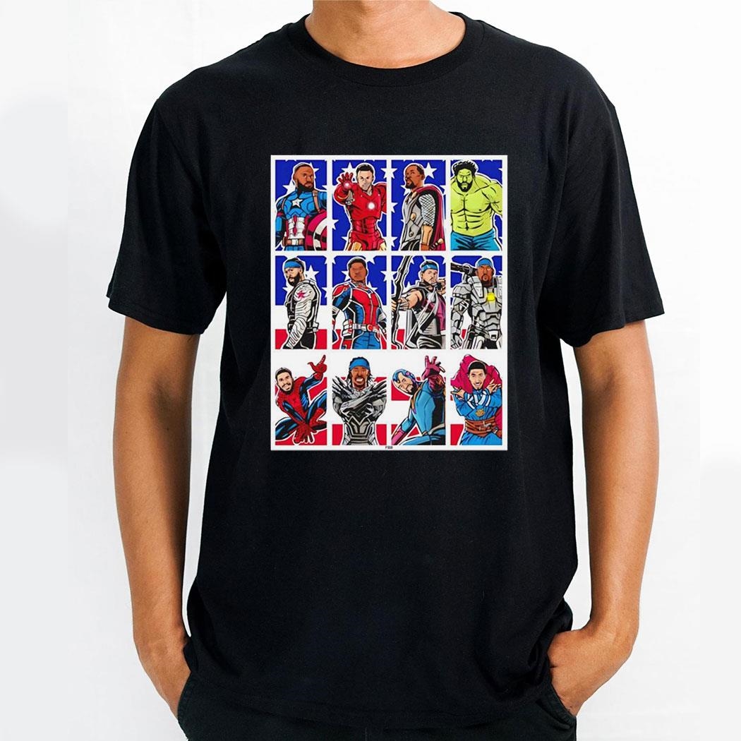 Pick Your Avenger Paris 2024 X Basketball Usa Team Tee Shirt