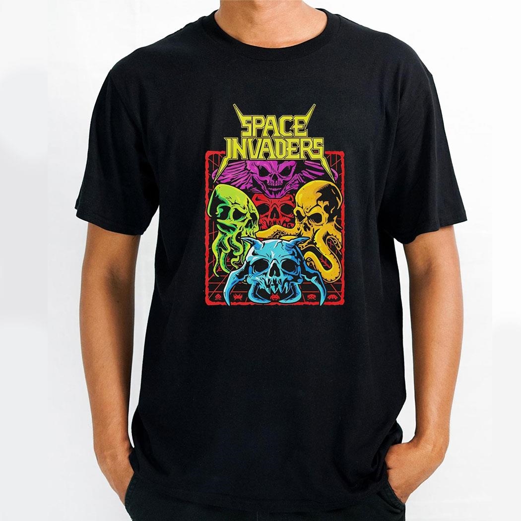 Skull Cthulhu Space Invaders Shirt