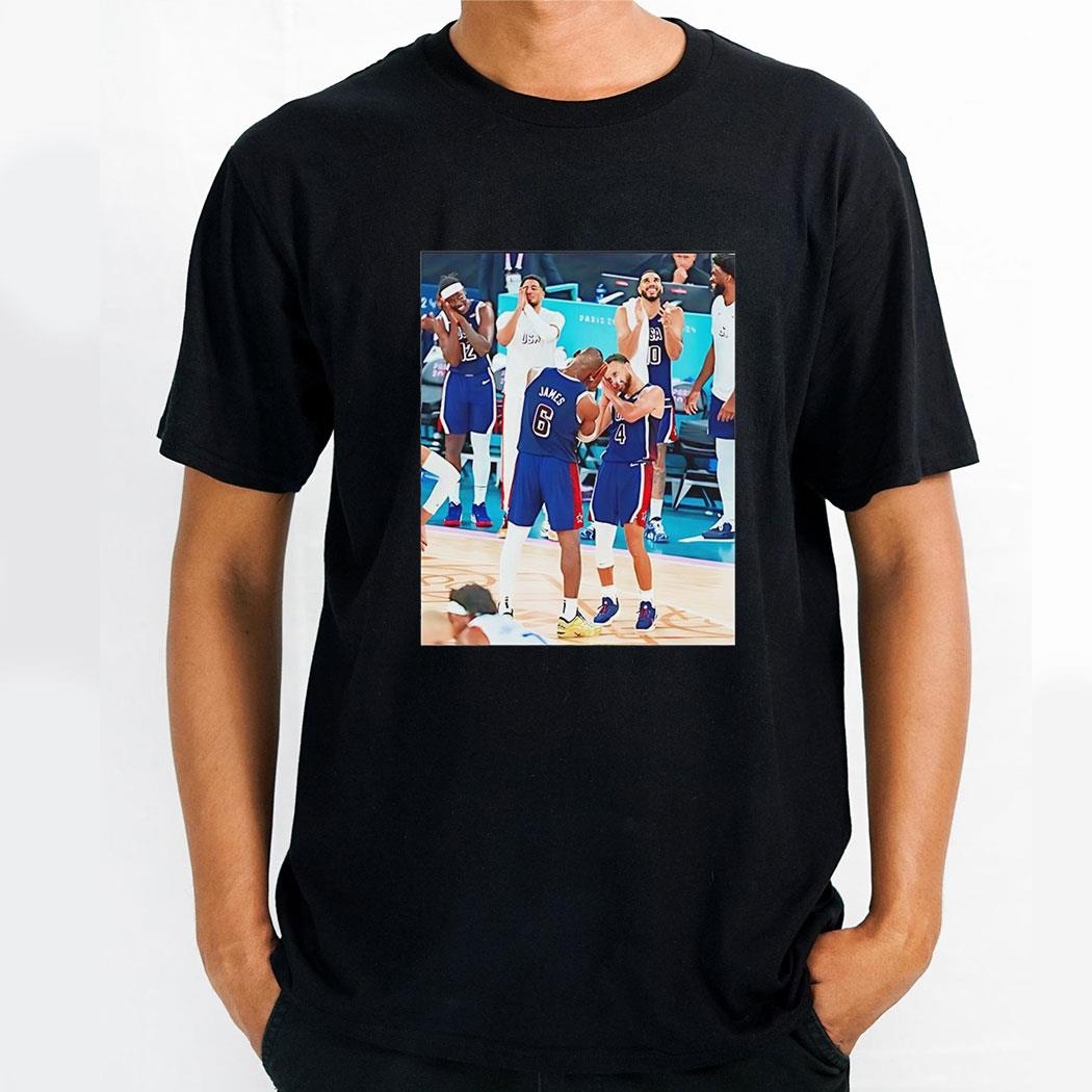 Steph Curry And Lebron James Basketball Olympic Paris 2024 Shirt