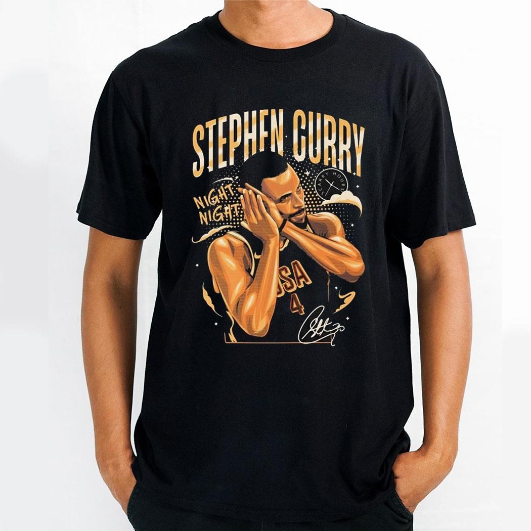 Stephen Curry Night Night France Paris Signature Olympic Paris 2024 Shirt