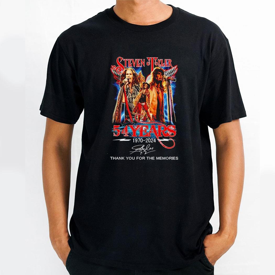 Steven Tyler 54 Years 1970 2024 Thank You For The Memories Shirt