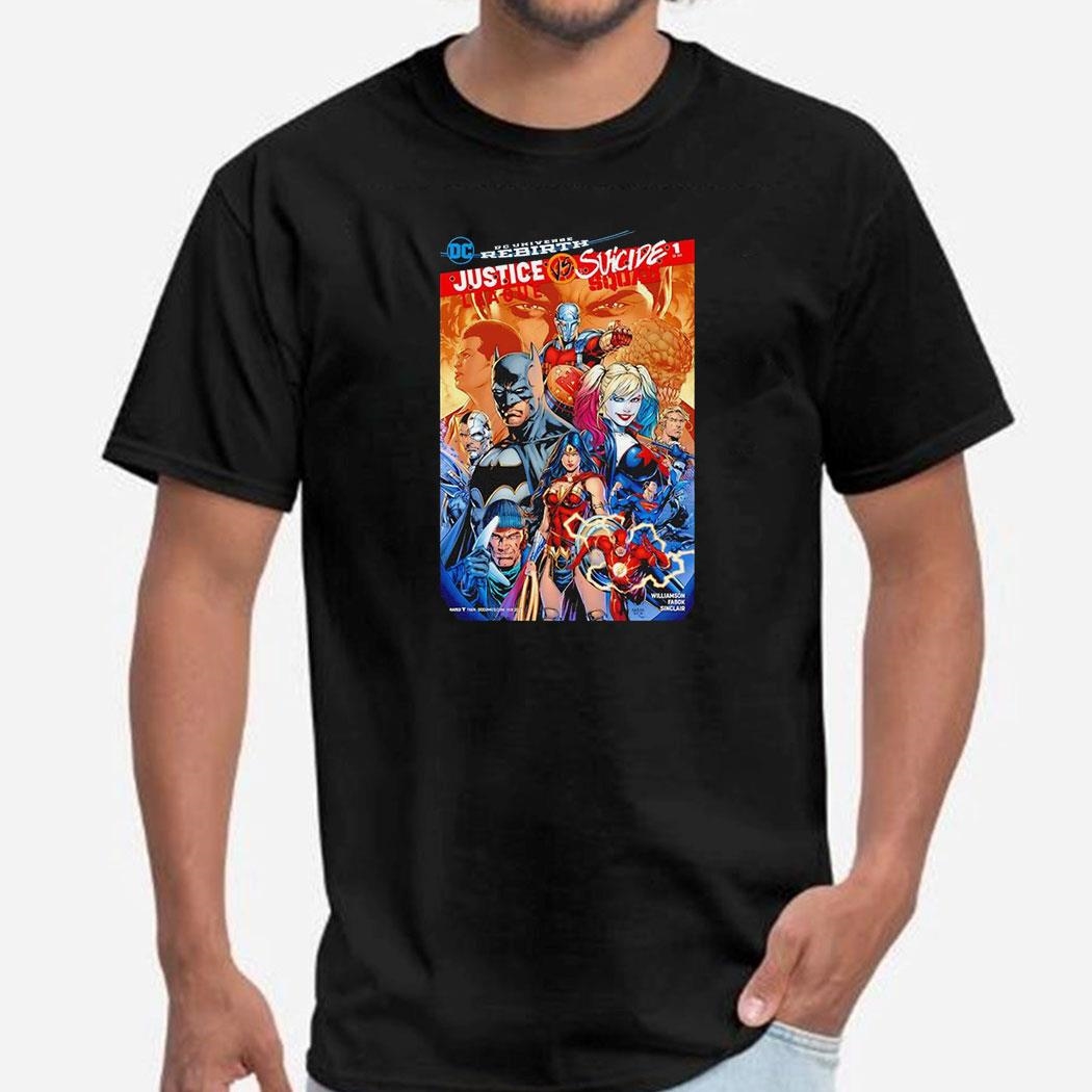 Dc Universe Justice League Vs Suicide Squad Poster Shirt